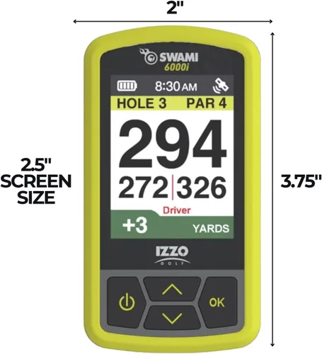 Miniatura 6 de Izzo Swami Golf GPS Rangefinder - Color Display & Scorekeeper Amarillo