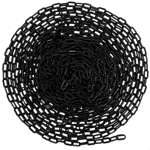 Miniatura 9 de Stockroom Plus Cadena de plástico – 100 pies, eslabones de cadena de plástico negro – Barrera de seguridad para valla, entrada, estacionamiento