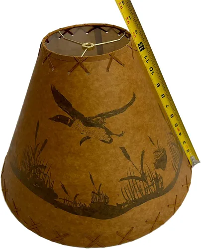 Miniatura 6 de Pantalla rústica de papel kraft aceitado con diseño de loón volador - 18