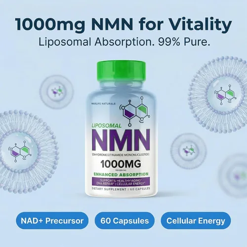 Miniatura 2 de MAXLIFE NATURALS NMN liposomal 1000mg - Suplemento mononucleótido de nicotinamida - Precursor NAD+ para energía celular, reparación del ADN y apoyo