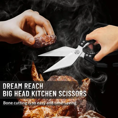Miniatura 2 de Dream Reach Tijeras de cocina para alimentos, tijeras de aves de corral resistentes con mango ergonómico, tijeras culinarias japonesas de acero