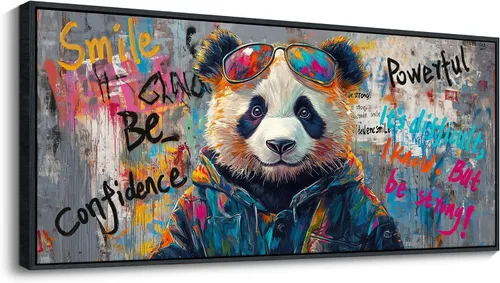 Miniatura 11 de JEAWA Arte de Pared en Lienzo Grande - Pintura Abstracta de 24x48 Pulgadas en Tela, Imágenes Texturizadas de Montañas como Regalos para Amigos