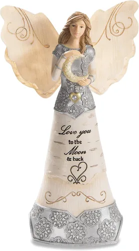 Miniatura 31 de Pavilion Gift Company Elements Daughter - Figura de ángel guardián, 6 pulgadas, color rojo