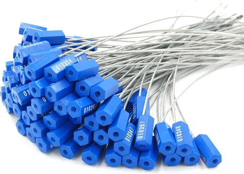 (R) 50 sellos de cable de seguridad, etiquetas de seguridad numeradas, a prueba de manipulaciones, sellos de alambre de acero apretados para