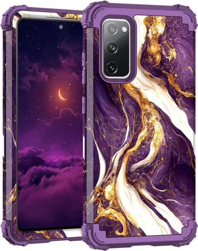 Miniatura 60 de Hocase Funda para Galaxy S20 FE 5G, Protección resistente a prueba de golpes, goma de silicona suave + parachoques de plástico duro, funda