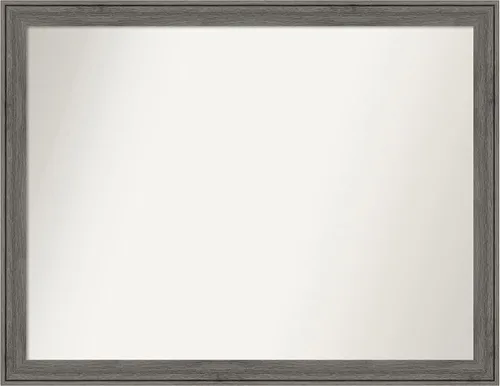 Miniatura 330 de Amanti Art Espejo personalizado, espejo de baño gris plomo a rayas, espejo de pared o espejo de tocador de baño sobre el fregadero