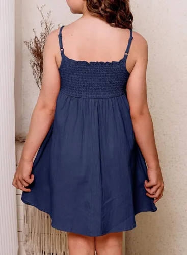 Miniatura 3 de blibean Vestido de tirantes delgados ajustables para niñas de 5 a 12 años