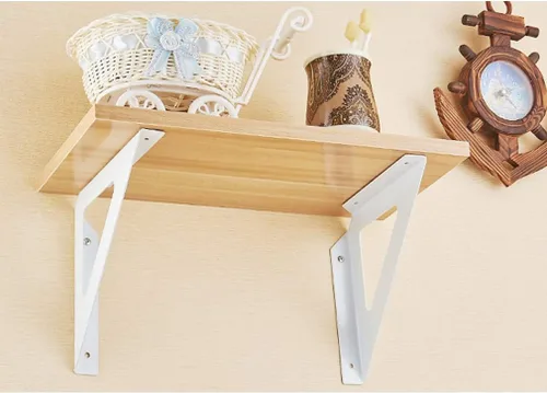 Miniatura 5 de Soporte de estante triangular de hierro de pared, soporte de estante de esquina industrial, soportes de soporte de pared de ángulo de 90 grados