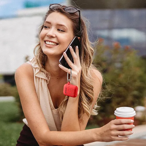 Miniatura 5 de Lerobo - Funda con grabado de flores para carcasa de AirPod, protector de silicona suave y elegante con llavero compatible con carcasa de carga