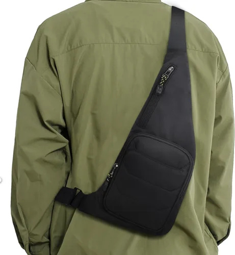 Miniatura 11 de Peicees Bolso bandolera para hombres y mujeres, mochila con correa y bolsillos, bolsa de pecho para correr, senderismo, camping, ejercicio al aire