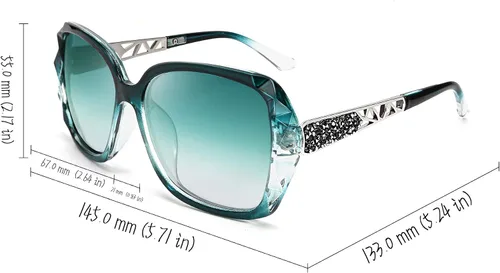 Miniatura 6 de FEISEDY - gafas de sol polarizadas para mujer, marco compuesto brillante B2289