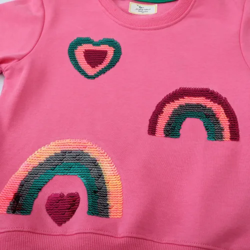 Miniatura 32 de Sudaderas para niñas pequeñas, cuello redondo, sin botones, de manga larga, para invierno, casual, ropa 2T-7T, Dinosaurio