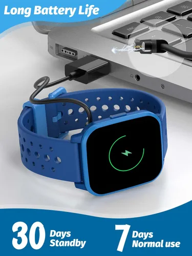 Miniatura 6 de Reloj Inteligente Butele para Niños, Reloj Inteligente para Niños de 4 a 16 Años con Modo de Sueño, 19 Modos Deportivos, Podómetro, Regalo de Azul