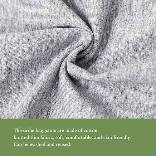 Miniatura 6 de Pantalones de catéter, pantalones con soporte para bolsa de orina para hombres y mujeres, pantalones de cuidado de la incontinencia de doble