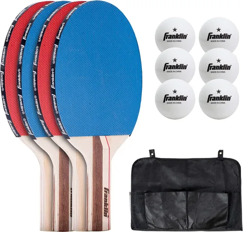 Miniatura 10 de Juego de palas de ping pong Franklin Sports con pelotas - Kit de palas de tenis de mesa para 2 y 4 jugadores - Kit completo de inicio de ping pong