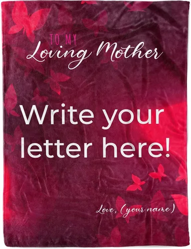 Miniatura 9 de Manta personalizada con letras de vellón, regalo de amor personalizado para mi hija, hijo de parte de mamá, manta de letras escritas a mano para mi