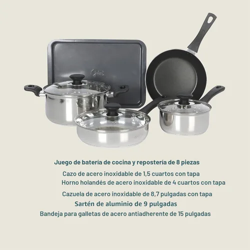 Miniatura 3 de Gibson Home Juego de Cocina de 74 Piezas en una Caja: Ollas y Sartenes, Vajilla de Platos y Cuencos, Bloque de Cuchillos y Cubertería, Cubiertos
