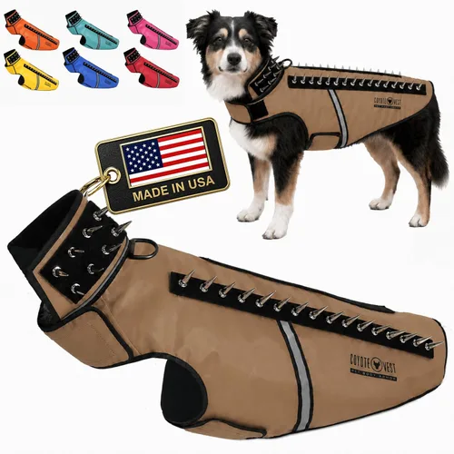 Miniatura 42 de CoyoteVest SpikeVest - Chaleco de arnés para perro, accesorios reflectantes para perros con púas para proteger a tu mascota de ataques de Raptor