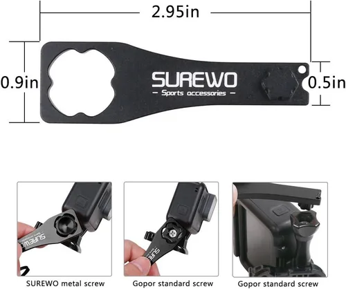 Miniatura 4 de Soporte de brazo de extensión giratorio dual compatible con GoPro Hero 12 11 10 9 8 7 6 5 Negro, DJI Osmo Action 2, AKASO, Campark y más (negro)