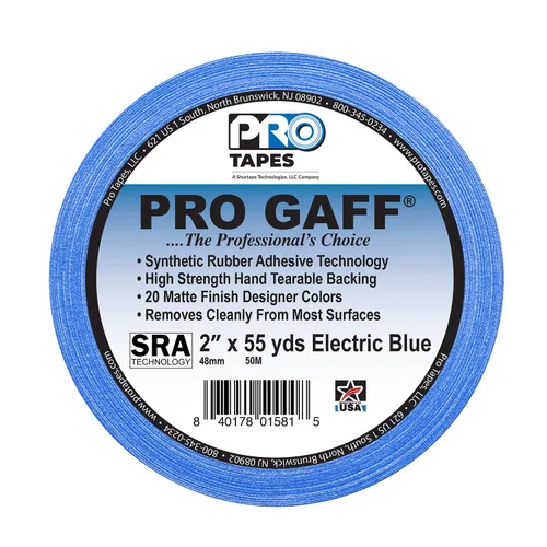 Miniatura 2 de ProTapes Pro Gaff - Cinta adhesiva plástica mate con adhesivo de goma, 11 mil de grosor, 55 yardas de longitud
