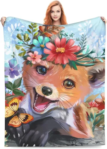 Miniatura 12 de Manta de búho para adultos y niños, regalos para los amantes de los búhos, manta de franela con pintura de cielo estrellado azul, suave, cómoda