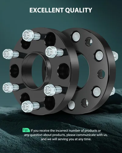 Miniatura 6 de SCITOO 4 piezas de espaciadores de rueda de 6x5.5, espaciadores de rueda de 6 pernos de 1 pulgada de 78.1mm, espaciadores de rueda de 14x1.5 de 6
