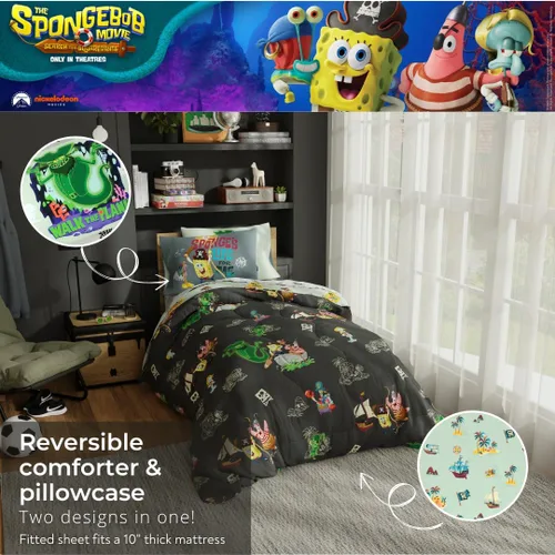 Miniatura 94 de Franco - Juego de edredón y sábanas supersuaves con funda, para niños, 7 piezas, tamaño matrimonial, Five Nights At Freddy's Cinco noches en Freddy's