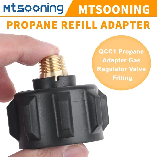 Miniatura 6 de QCC1 Adaptador de repuesto de propano con tuerca y rosca macho NPT de 1/4 pulgadas, reemplazo de válvula reguladora de tubería de gas de latón