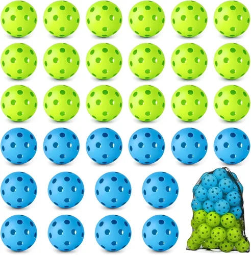 Miniatura 14 de Coopay Paquete de 18/36 pelotas de práctica de béisbol, bolas de entrenamiento de plástico, bolas de softball huecas ligeras para golpe