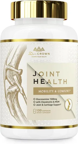 Suplemento para la salud de las articulaciones, glucosamina condroitina MSM - Suplemento de apoyo articular para mujeres y hombres con cúrcuma, MSM