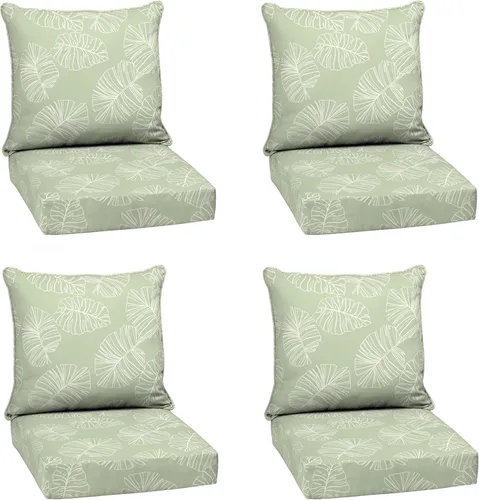 Miniatura 132 de Arden Outdoor Deep Seat Cushion Set, 24 x 24 pulgadas, Cojín para patio resistente al clima, a la lluvia y a la decoloración para silla, sofá y sofá