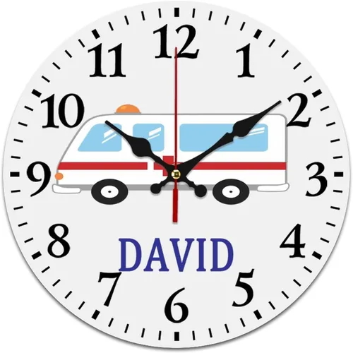 Miniatura 9 de Relojes de avión azules personalizados, decoración de pared para sala de juegos para niños, sin tictac, funciona con pilas, movimiento silencioso