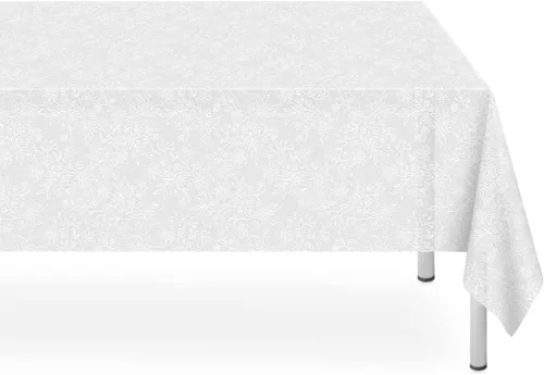 Miniatura 150 de Paquete de 6 manteles de plástico desechables azules y blancos a cuadros, manteles de plástico azules para fiestas, 54 x 108 pulgadas impermeables