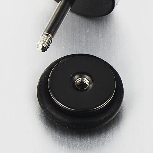 Miniatura 5 de Pendientes de tuerca de cuerno de cabra para hombre y mujer en acero inoxidable, con parte trasera de tornillo, 2 piezas