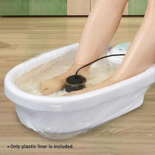 Miniatura 4 de veicomtech Revestimientos de lavabo de 100 pies para bañera de pie de desintoxicación iónica, forros de plástico de baño Solk de pies grandes