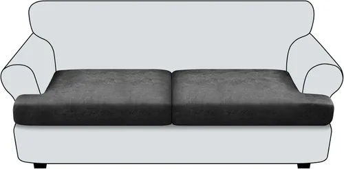 Miniatura 17 de Funda de cojín para sofá con aspecto de cuero, 1 unidad, elástica, para sala de estar, funda de cojín individual para sofá, protector de asiento