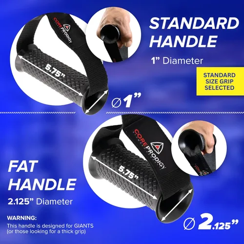Miniatura 3 de Core Prodigy Asas de ejercicio resistentes - Accesorios de agarre para poleas de máquinas de cable, equipos de gimnasio, bandas de resistencia