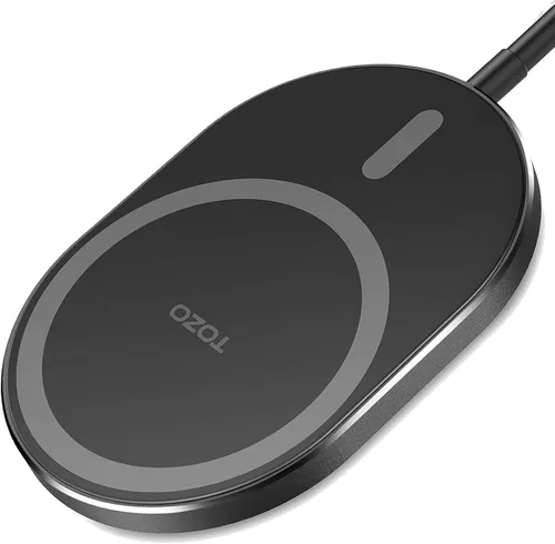TOZO Cargador inalámbrico portátil ultradelgado 15W Max de carga rápida compatible con iPhone 17/16 Plus/16 Pro Max/15/14/13/SE, Samsung Galaxy