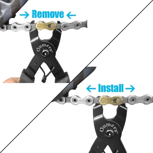 Miniatura 5 de Oumers Bike Master Link - Herramienta de alicates 2 en 1 para cadena de bicicleta, abridor de eslabones rápidos, removedor de cierre compatible