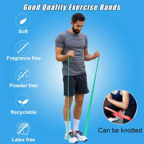 Miniatura 3 de Bandas de resistencia para entrenamiento, bandas de terapia física, bandas elásticas sin látex y bandas de ejercicio para estiramiento, adecuadas