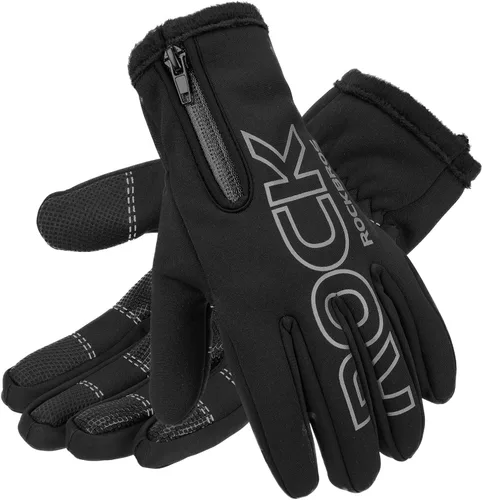 ROCKBROS Guantes de ciclismo de invierno para hombres y mujeres, resistentes al agua, guantes de pantalla táctil que absorben los golpes, guantes de
