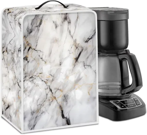 Miniatura 68 de Funda para cafetera, poliéster, azul, se adapta a la mayoría de máquinas de café estándar, protector resistente al polvo, huellas dactilares
