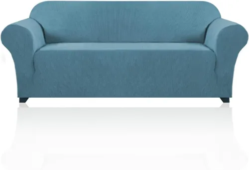 Miniatura 57 de PrinceDeco Funda elástica para sofá de 3 cojines, protector de muebles con parte inferior elástica antideslizante, apta para perros