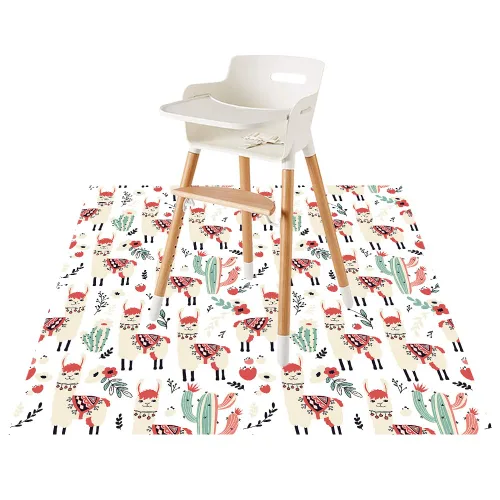 Miniatura 13 de Alfombrilla antideslizante para debajo de la silla alta/Artes y manualidades de CLCROBD, 51" Alfombrilla antideslizante para bebé contra Gris