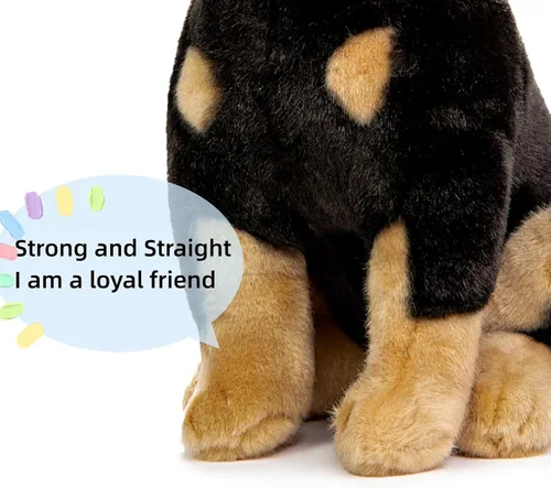 Miniatura 5 de FRANKIEZHOU Simulation Doberman - Peluche realista de 12 pulgadas, perro de peluche suave de Doberman, perro de peluche, regalos para niños