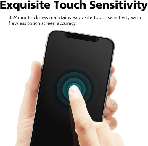 Miniatura 6 de Protector de pantalla de privacidad para iPhone 11 Pro, iPhone X, iPhone XS, adhesivo de pegamento completo, PET+EPU, película suave, antiespía