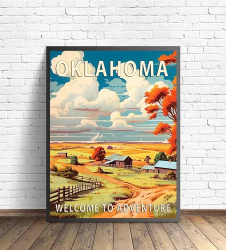 Miniatura 50 de Póster artístico de Alaska, decoración artística de paisaje retro de Estados Unidos, pintura de montaña y paisaje de aventura para dormitorio, sala