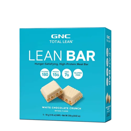 Miniatura 10 de GNC Total Lean Bar Barra de comida con alto contenido de proteínas y satisfying con hambre Yogur de arándanos 5 barras