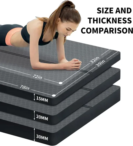 Miniatura 4 de nuveti Tapete Grande para Ejercicios - Tapete de Yoga de 15mm/20mm/30mm de Grosor Tapete de Ejercicios para Fitness, Yoga, Pilates, Estiramientos