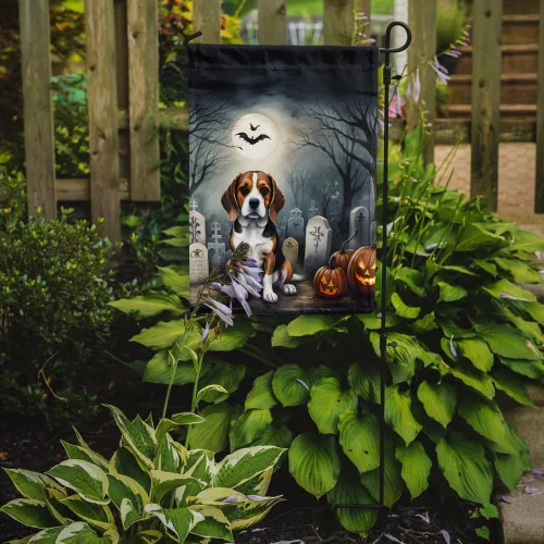 Miniatura 2 de Caroline's Treasures DAC2011GF - Bandera decorativa para jardín de Halloween con diseño de beagle para jardín, jardín, jardín, jardín, multicolor